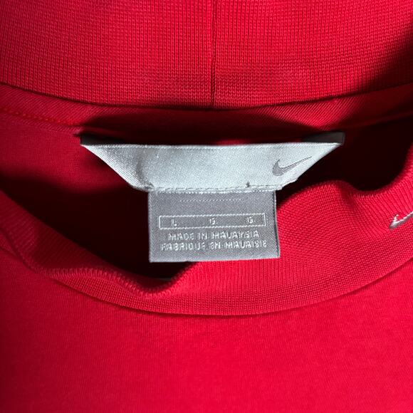 Vintage Nike Red Mock Neck Long Sleeve Shirt Men’s L - Picture 4 of 6